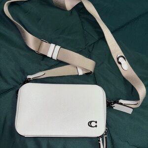 Coach White Crossbody Bag with Adjustable Strap